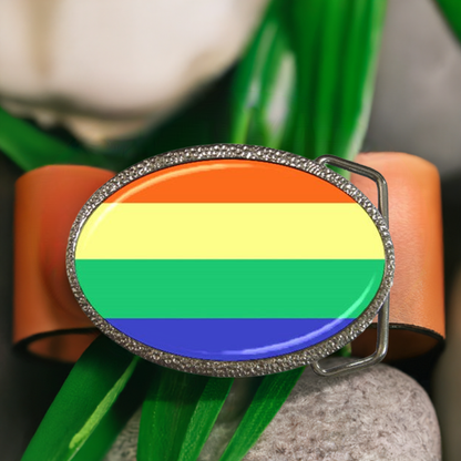 LGBTQ Rainbow Pride Celebration Colorful Belt Buckle Accessories