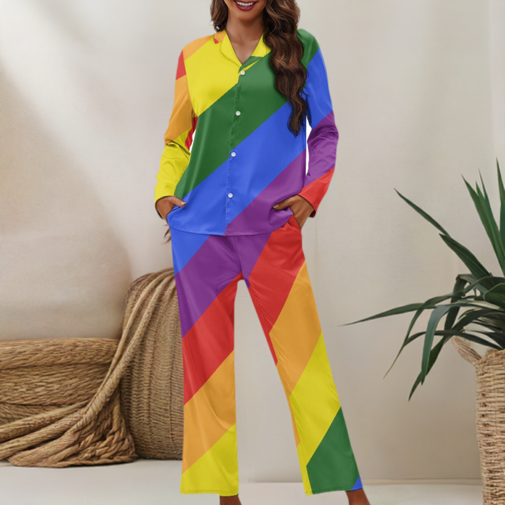 Rainbow Ladies Pajamas (button)