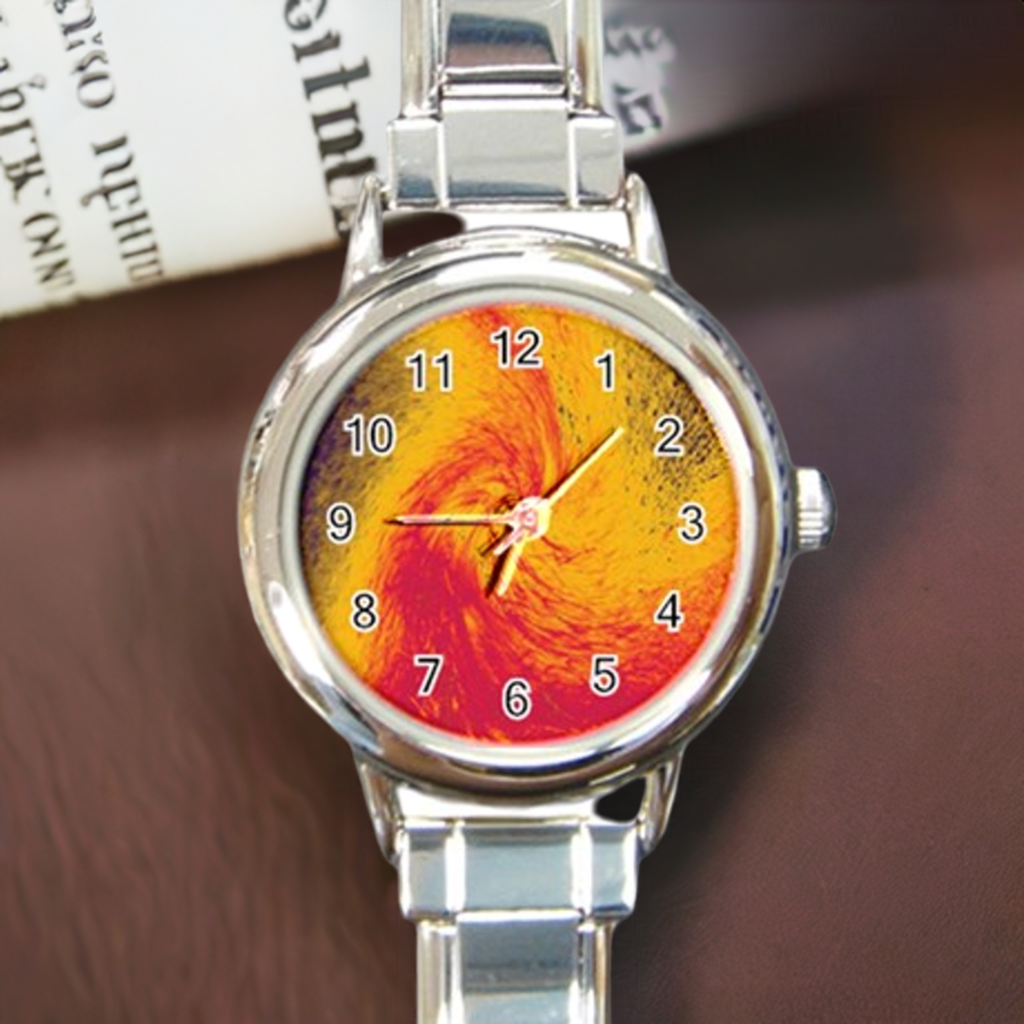 Round Italian Charm Watch Pele's Fire