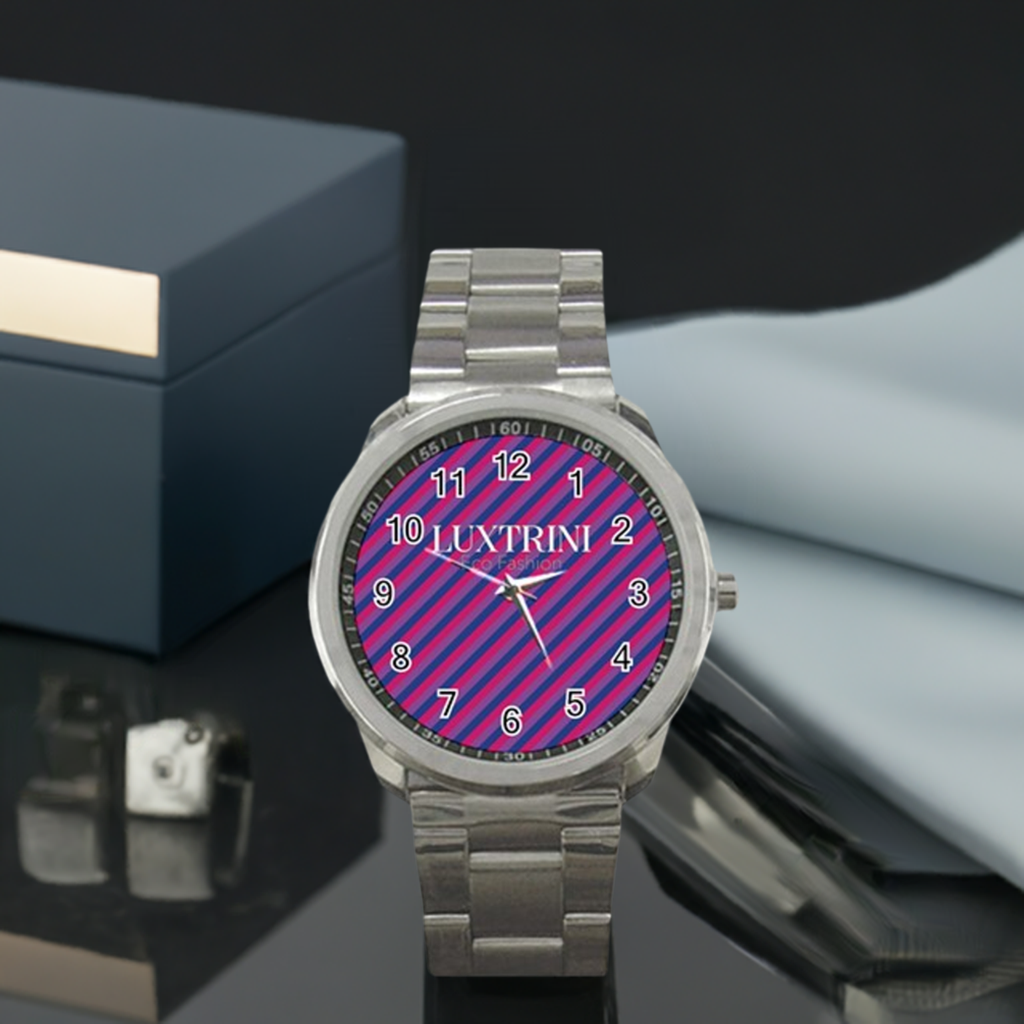 Bisexual Flag Sport Metal Watch