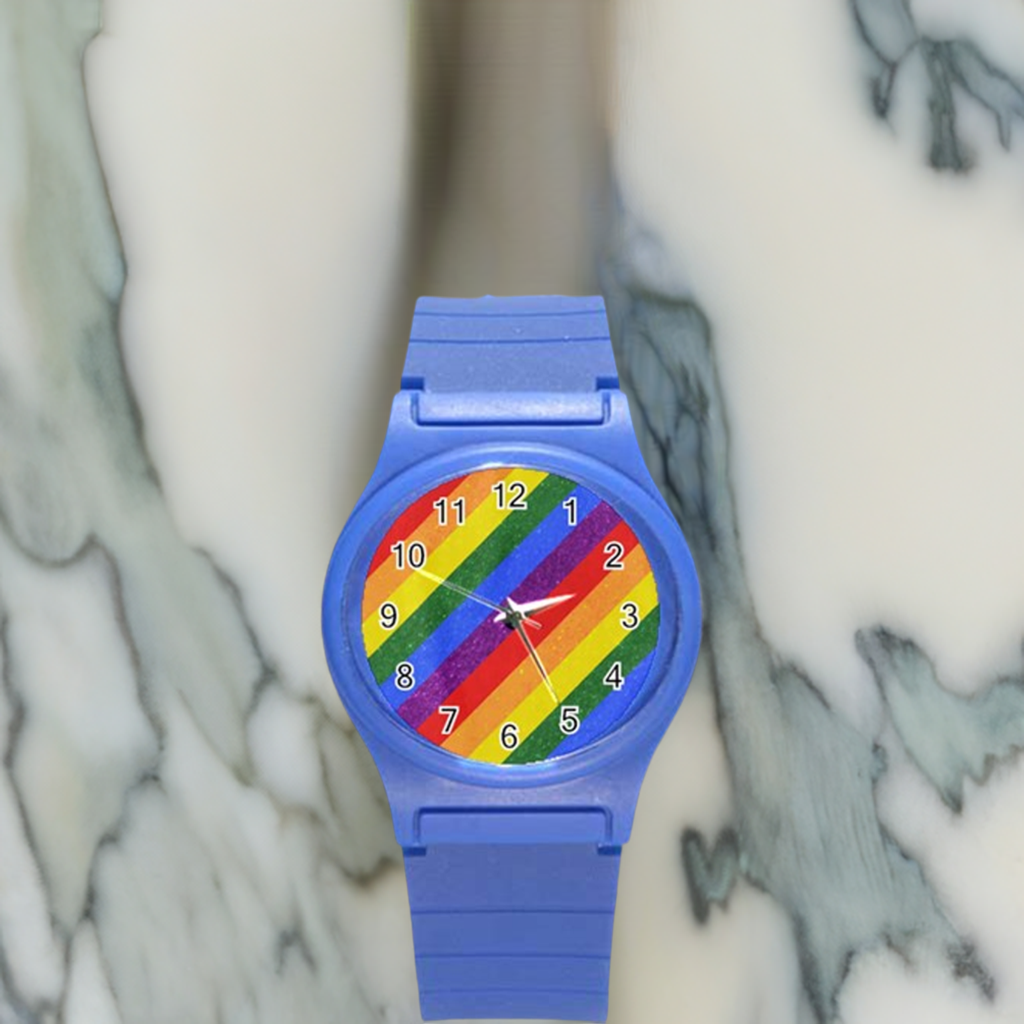 Rainbow Pride Round Plastic Sport Watch (S)