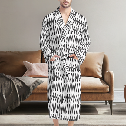 African | Ethnic | Mudcloth | #19 Men's Bathrobe