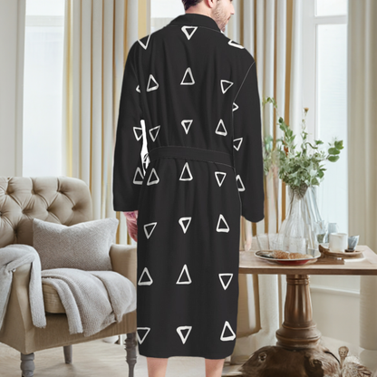 African | Ethnic | Mudcloth | #19 Men's Bathrobe