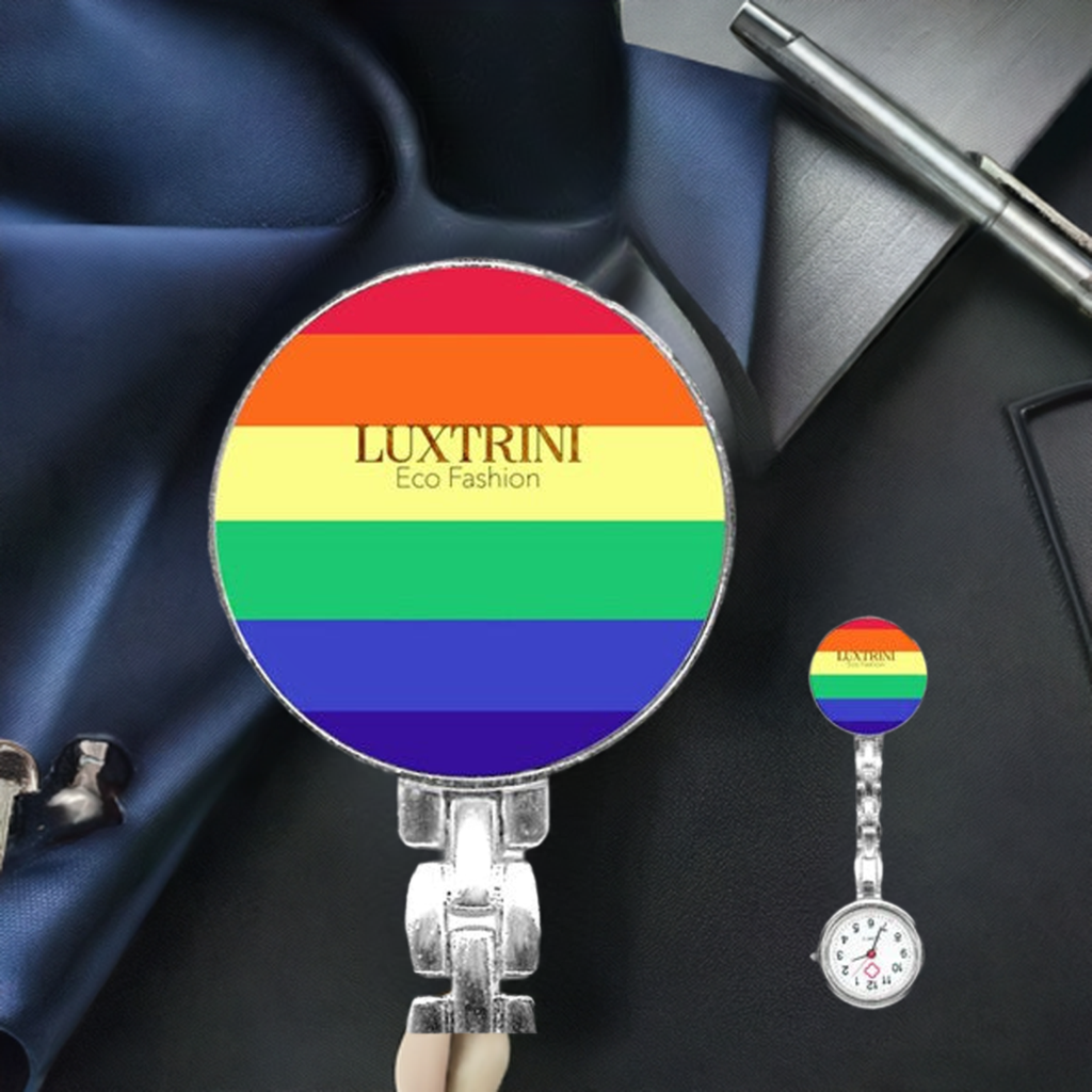 LGBTQ Rainbow Pride #12 Stainless Steel Nurses Watch