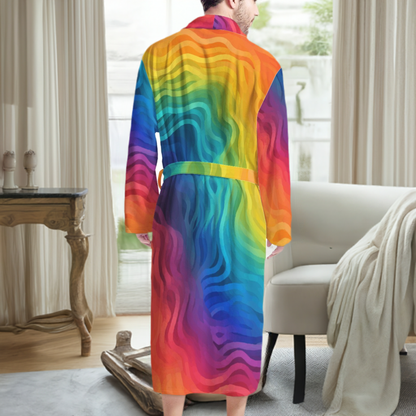 Rainbow Pride - LGBTQ Men's Bathrobe