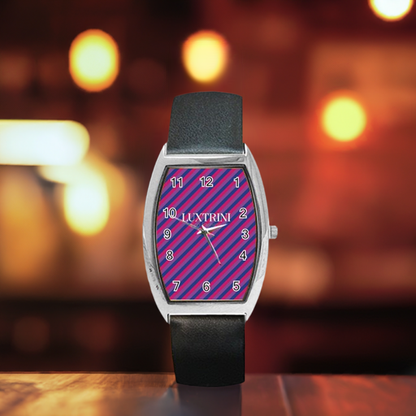 Bisexual Flag Barrel Style Metal Watch