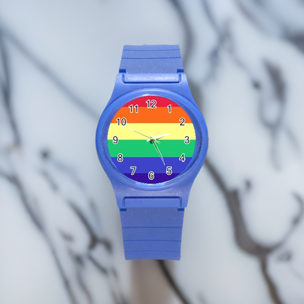 LGBTQ Rainbow Pride #12 Round Plastic Sport Watch (S)