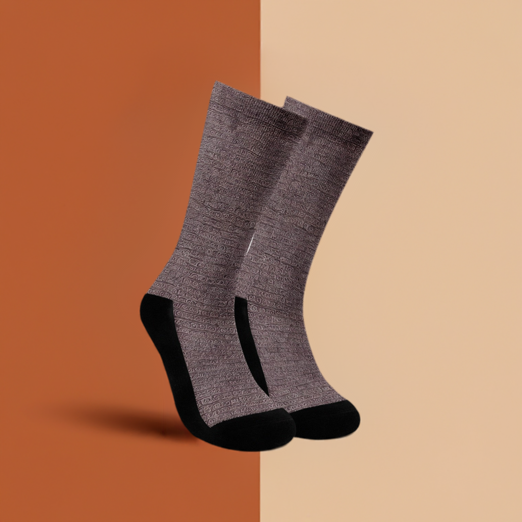 African Ethnic Mudcloth Crew Socks