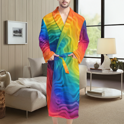 Rainbow Pride - LGBTQ Men's Bathrobe