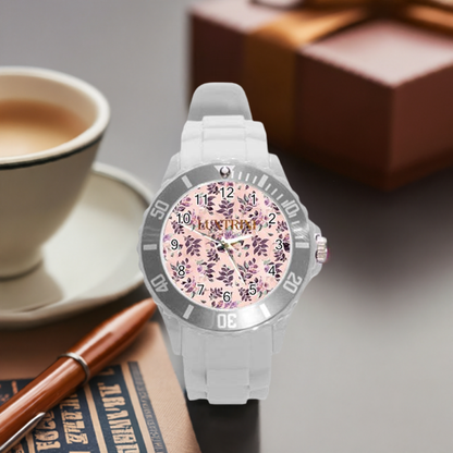 Sangria Round Plastic Sport Watch (L)