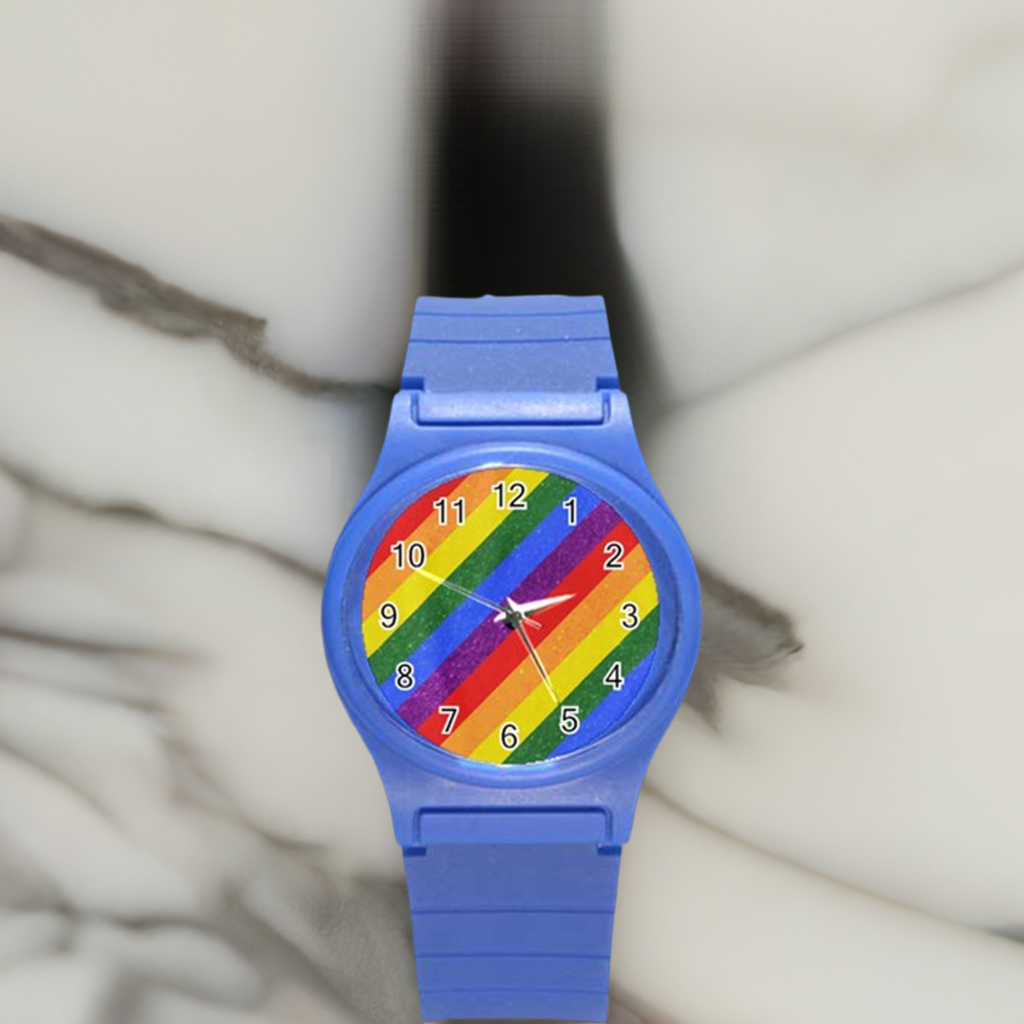 Rainbow Pride Round Plastic Sport Watch (S)