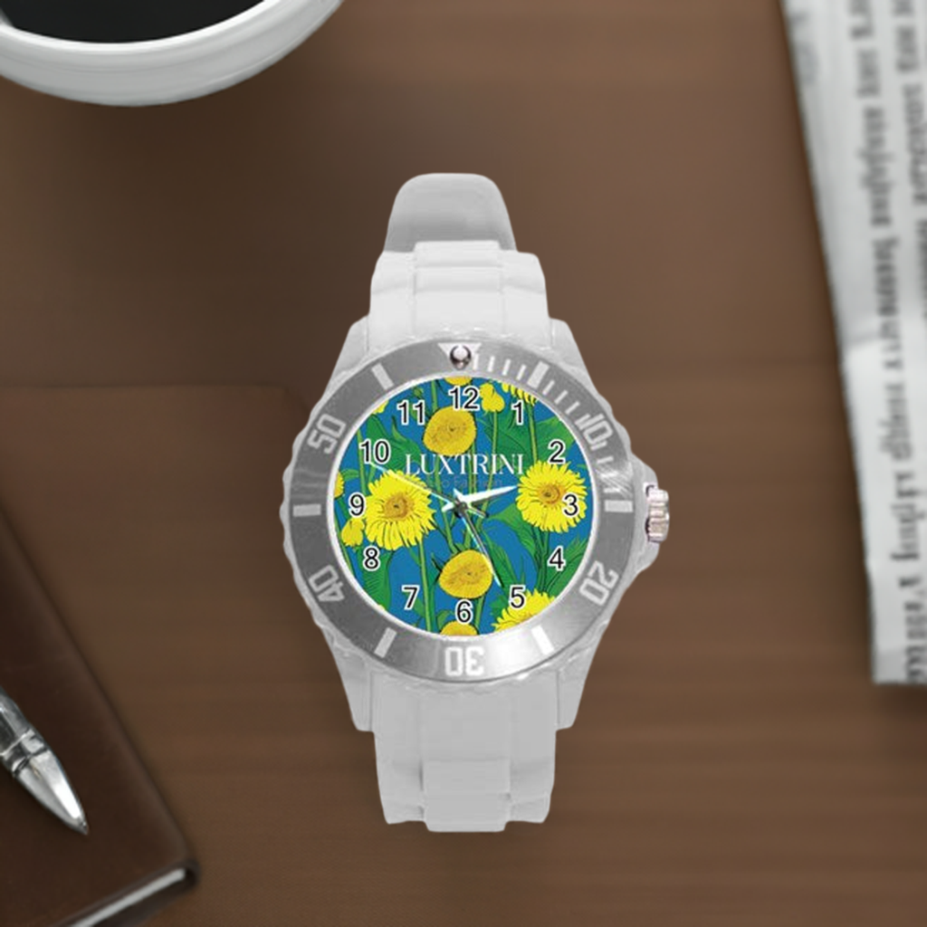 Sunflower Round Plastic Sport Watch (L)