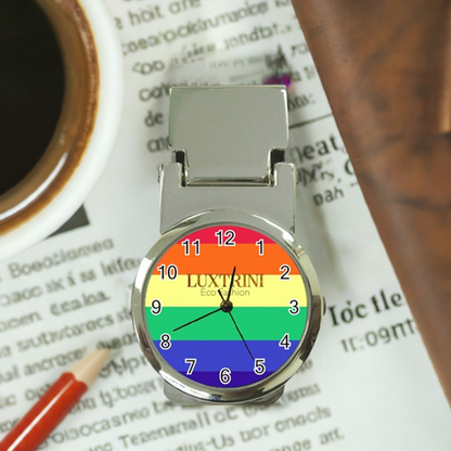 LGBTQ Rainbow Pride #12 Money Clip Watch