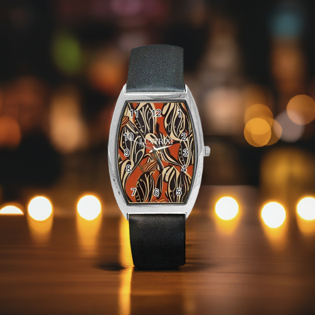 African - Ethnic Barrel Style Metal Watch