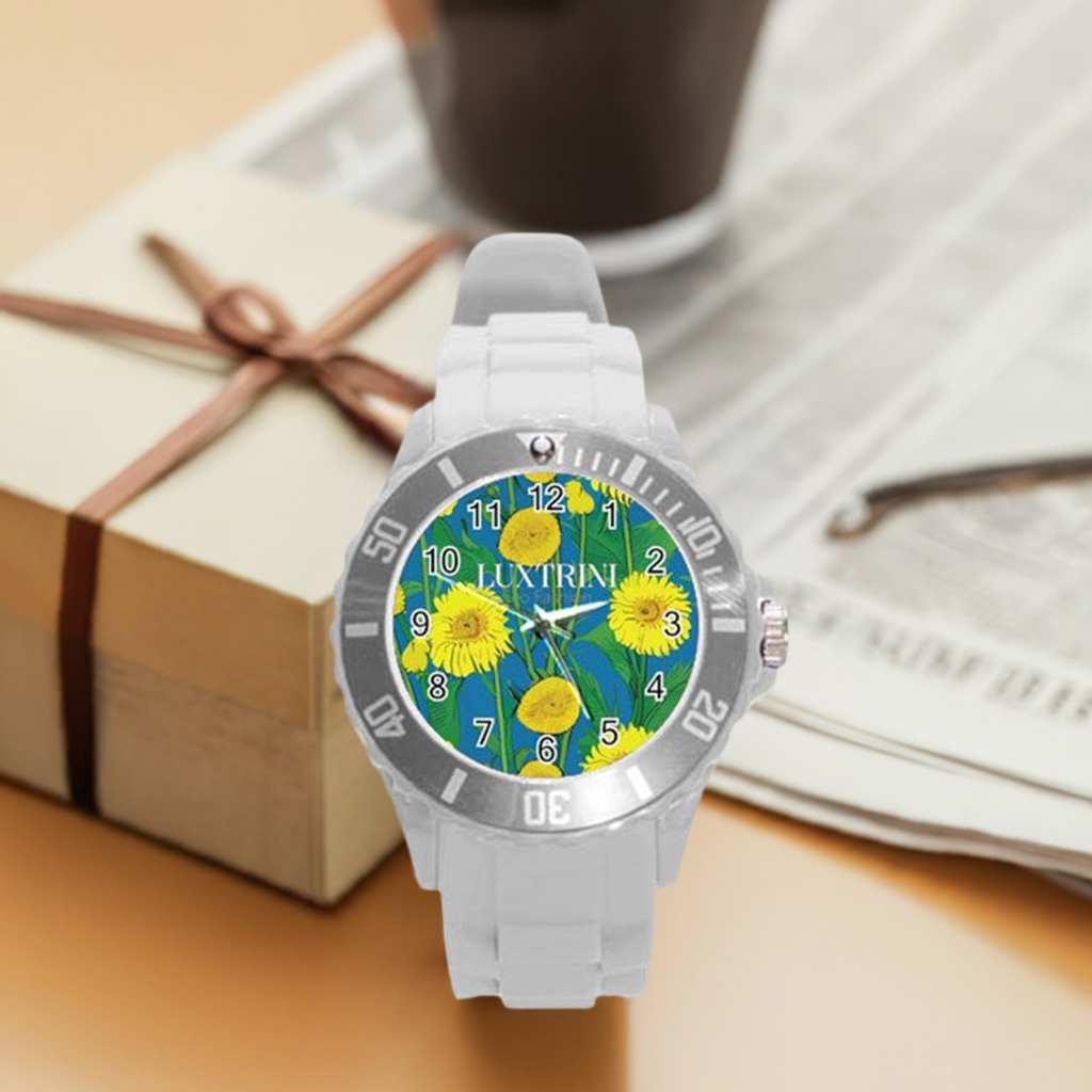 Sunflower Round Plastic Sport Watch (L)