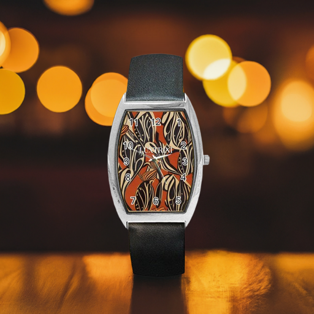 African - Ethnic Barrel Style Metal Watch