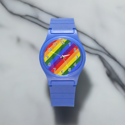 Rainbow Pride Round Plastic Sport Watch (S)