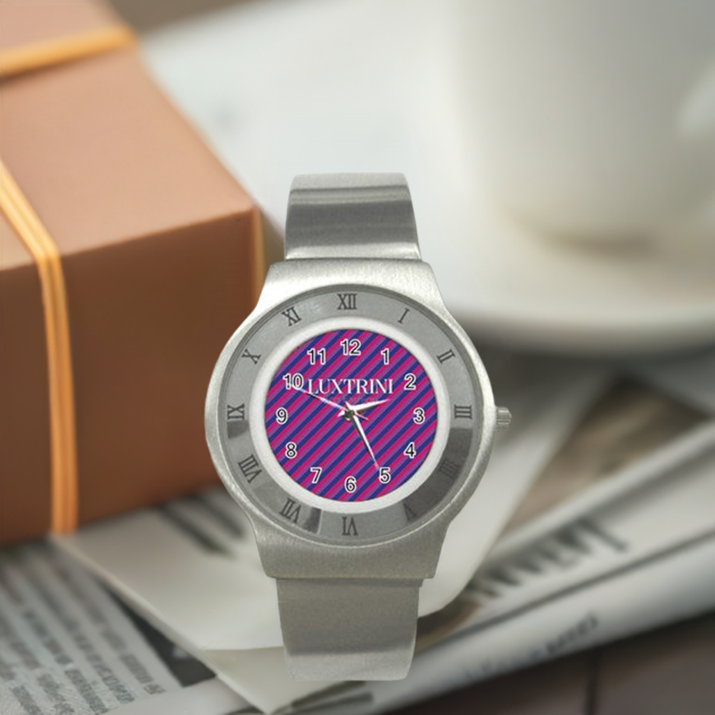 Bisexual Flag Stainless Steel Watch