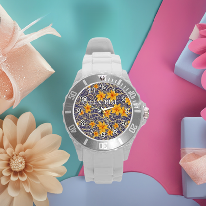 Jasmine Round Plastic Sport Watch (L)