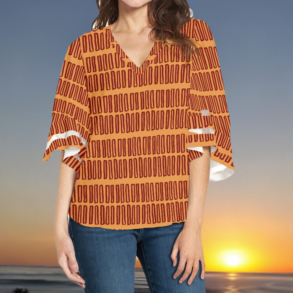 African Women Puff Sleeve Blouse