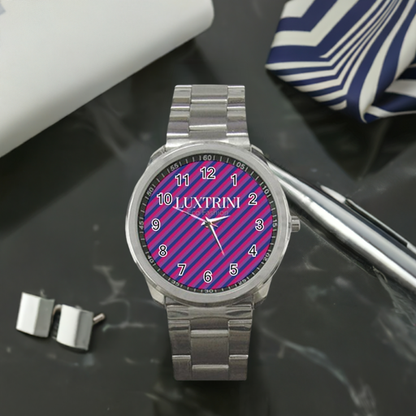 Bisexual Flag Sport Metal Watch