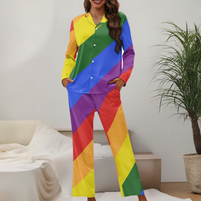 Rainbow Ladies Pajamas (button)