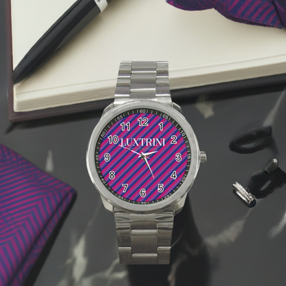 Bisexual Flag Sport Metal Watch