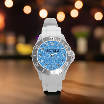 Blue Wind Round Plastic Sport Watch (L)