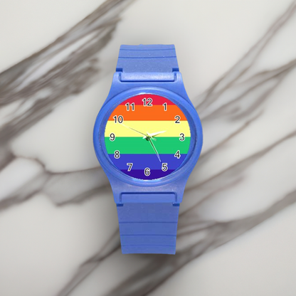 LGBTQ Rainbow Pride #12 Round Plastic Sport Watch (S)