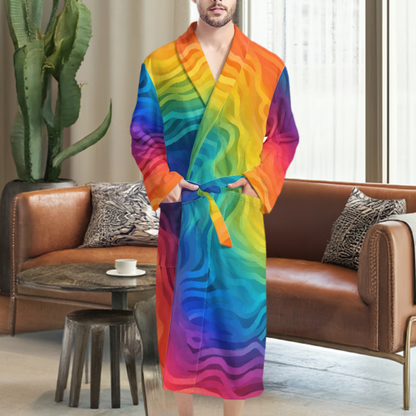 Rainbow Pride - LGBTQ Men's Bathrobe