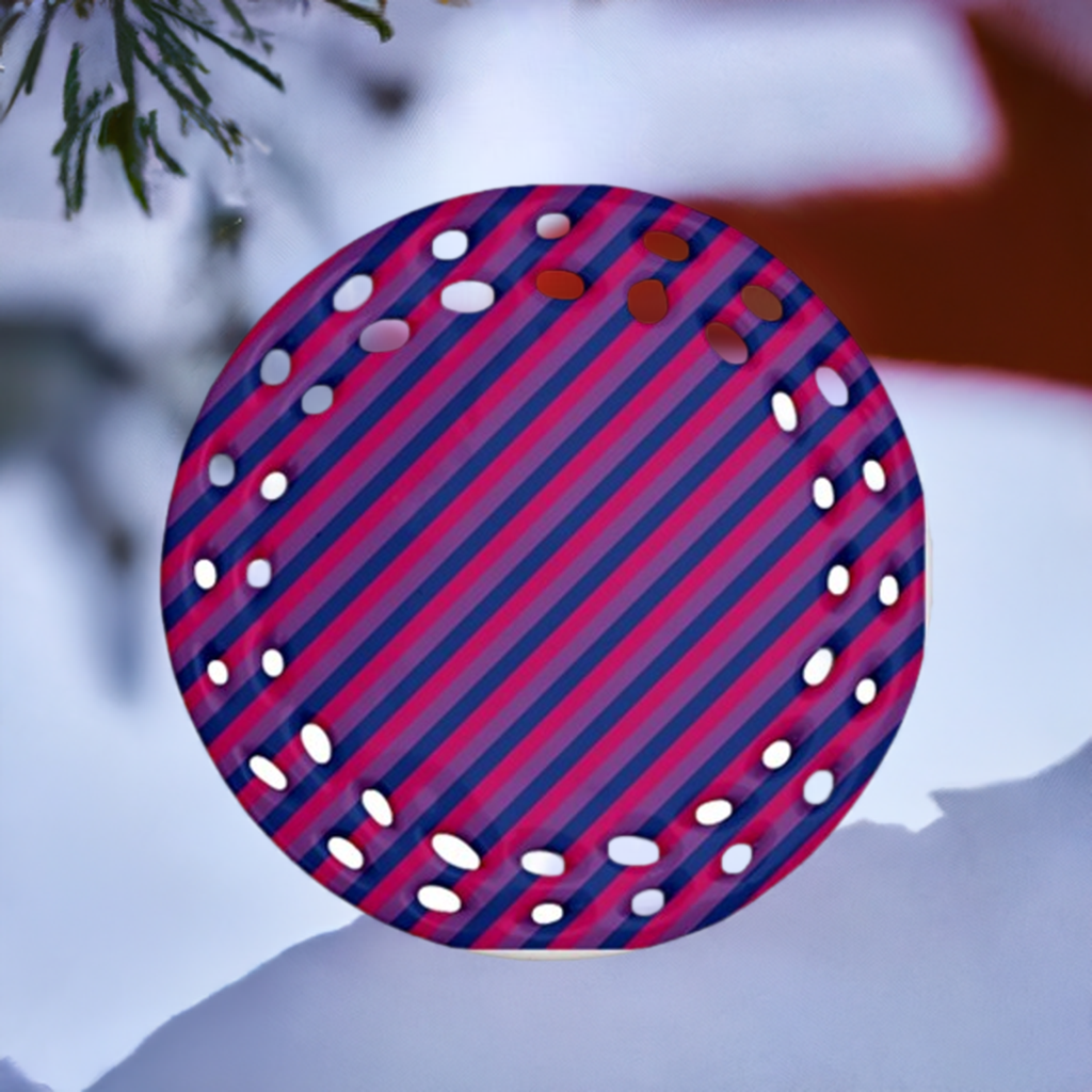 Bisexual Flag Ornament (Round Filigree)