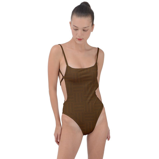 Tie Strap One Piece Swimsuit - FREE Shipping Included - Veteran Owned Business