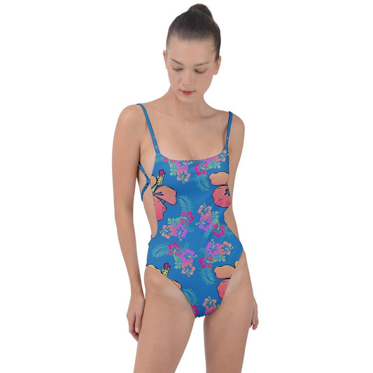 Tie Strap One Piece Swimsuit - FREE Shipping Included - Veteran Owned Business