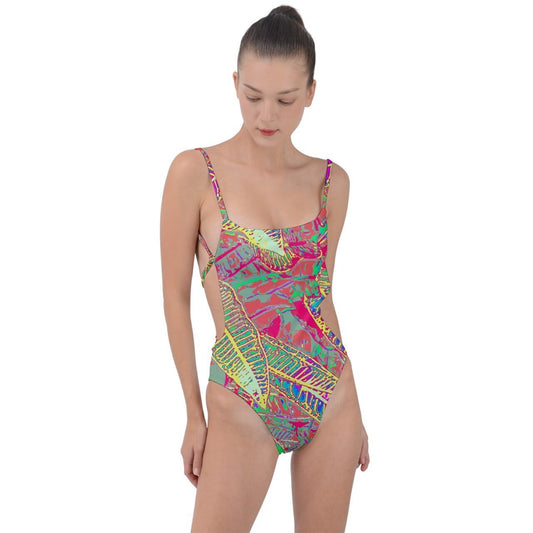 Tie Strap One Piece Swimsuit - FREE Shipping Included - Veteran Owned Business