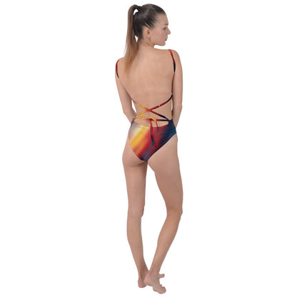 Tie Strap One Piece Women's Swimsuit - FREE Shipping Included - Veteran Owned Business