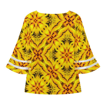 Yellow Toghu: Northwestern Cameroon Women Puff Sleeve Blouse