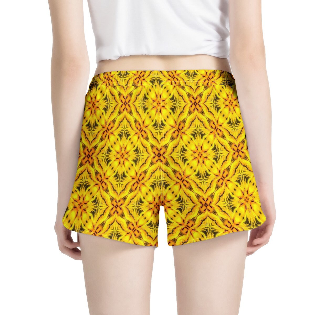 Yellow Toghu: Northwestern Cameroon Women's All Over Print Casual Shorts
