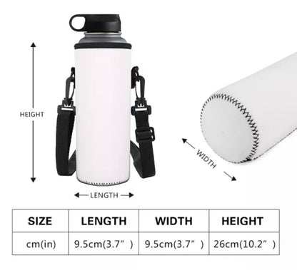 Golden Peace Lily Large Water Bottle Carrier Bag