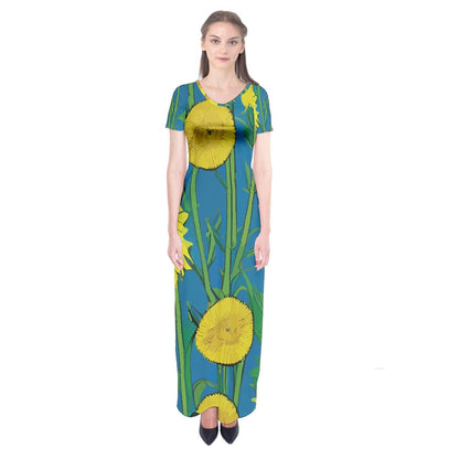 Sunflower Short Sleeve Maxi Dress