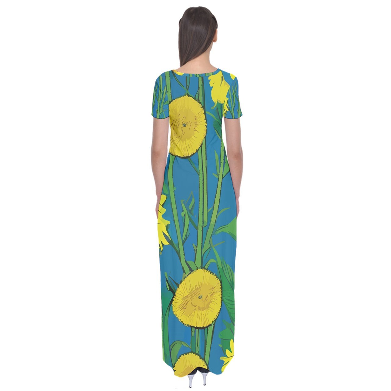 Sunflower Short Sleeve Maxi Dress