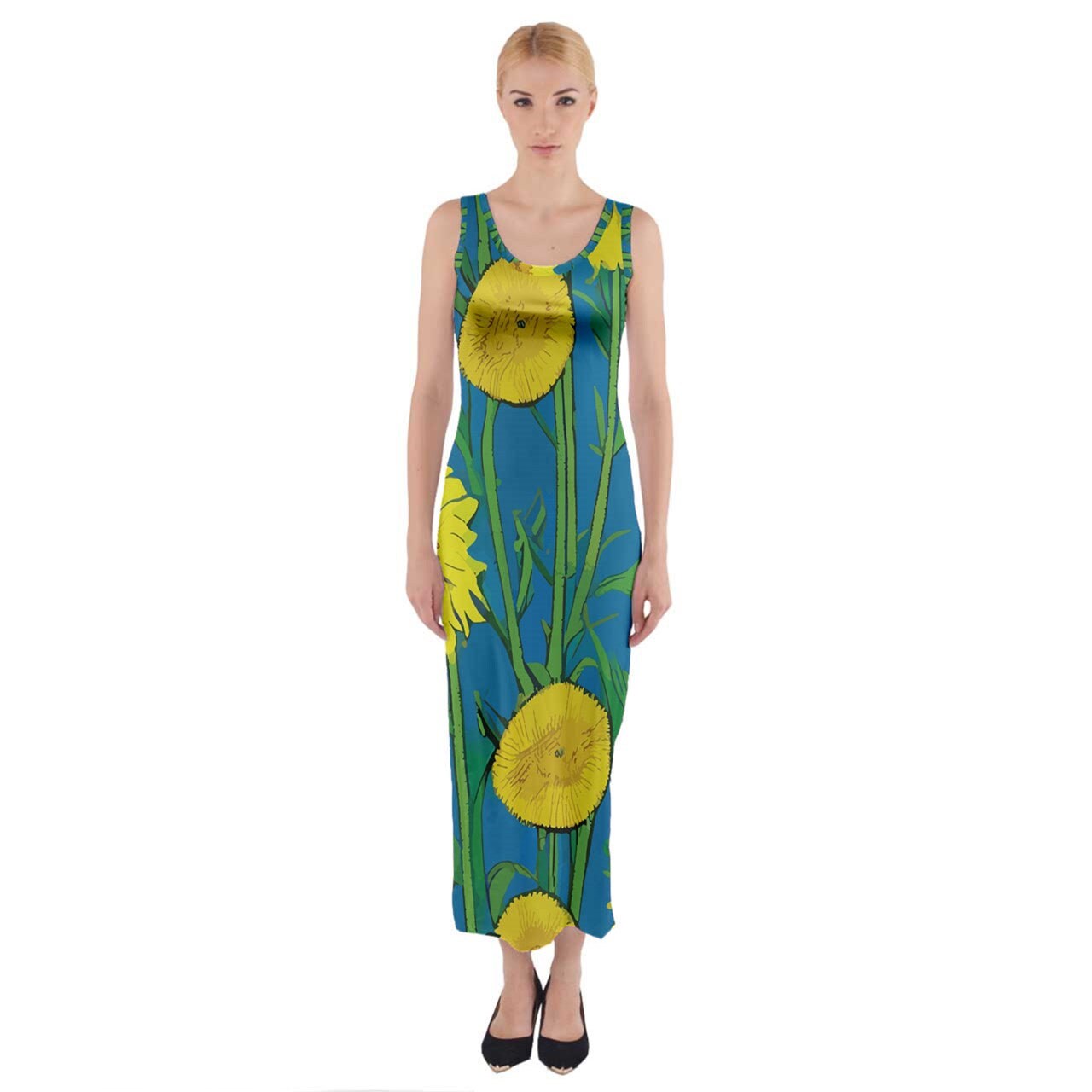 Sunflower Fitted Maxi Dress