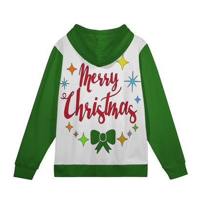 Men's Hoodie Merry Christmas - Green Accent