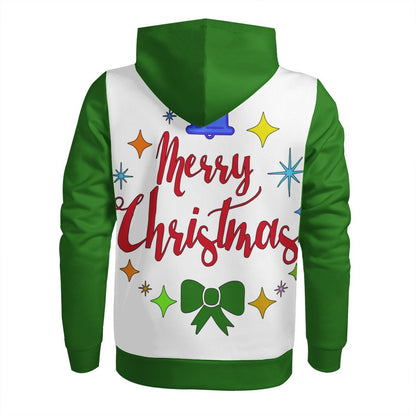 Men's Hoodie Merry Christmas - Green Accent