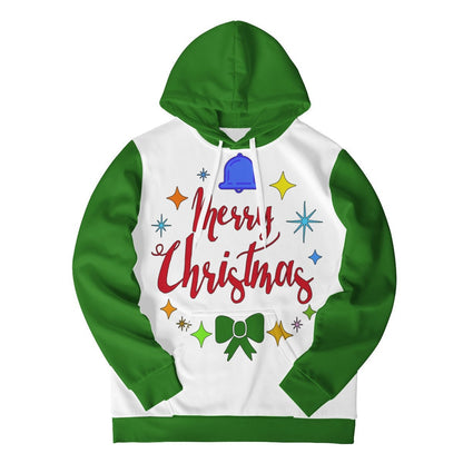 Men's Hoodie Merry Christmas - Green Accent