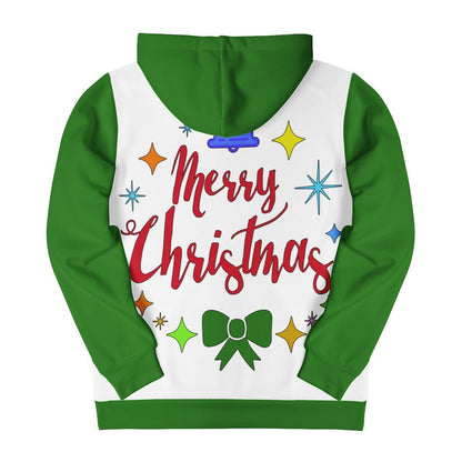 Men's Hoodie Merry Christmas - Green Accent