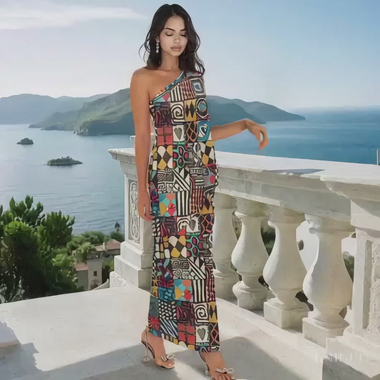 Elegant Off-Shoulder Two-Piece Dress for Women