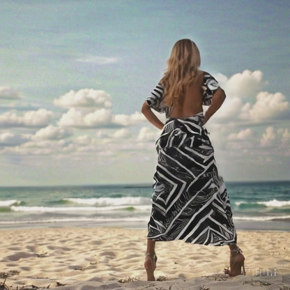 Polynesian Puletasi Style Maxi Dress Set up to 4XL