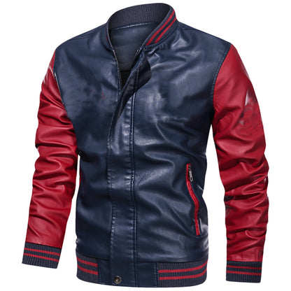 Stylish Vintage-Inspired Faux Leather Bomber Jacket