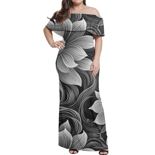 Women's Off The Shoulder short sleeve dress white