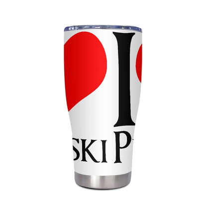 White "I Heart Pulaski" 30oz Tumbler